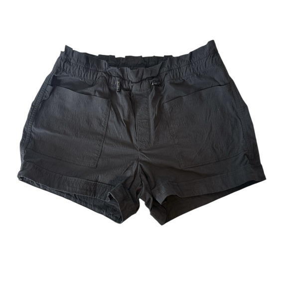 Athleta Pants - Athleta Trekkie Paper Bag Shorts Womens Size 4 Black Zip Pockets Outdoor Workout